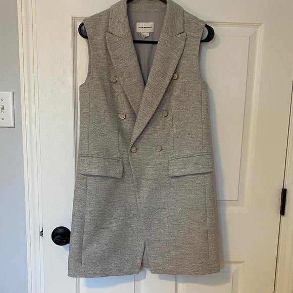 Club Monaco Gray Double-Breasted Vest with Gold Buttons - Picture 3 of 14